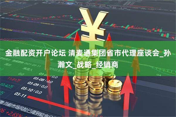 金融配资开户论坛 清麦通集团省市代理座谈会_孙瀚文_战略_经销商